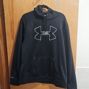 Under Armour Black Hoodie with White-Out Logo